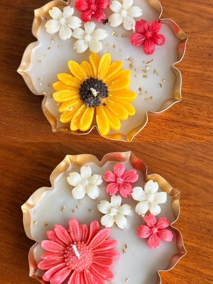 We light up celebrations with more than just a flame. These floral-inspired floating candles, shaped like sunflowers and daisies, bring devotion and design together for your festive rituals.