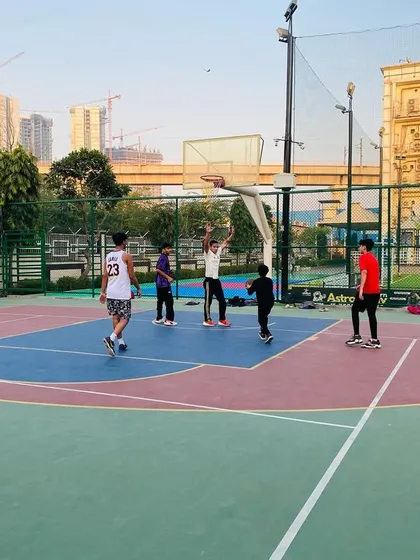 A player celebrates after making a shot, showing the joy and passion we have for the game.