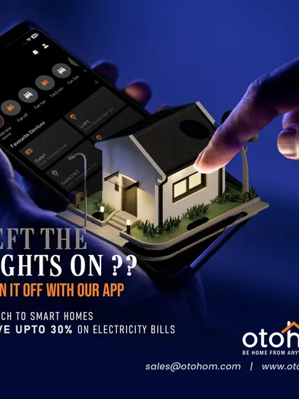 We've all had that moment of doubt after leaving the house. Our app solves this by letting you remotely turn off lights and appliances, giving you peace of mind and helping you save up to 30% on electricity bills.