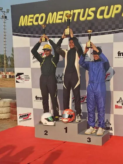 The podium ceremony at the Meco Meritus Cup 2024.