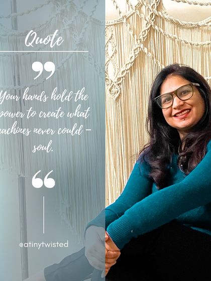 Your hands hold the power to create what machines never could: soul. I truly believe that every piece I make is infused with a unique energy and passion. That's the magic of handmade.