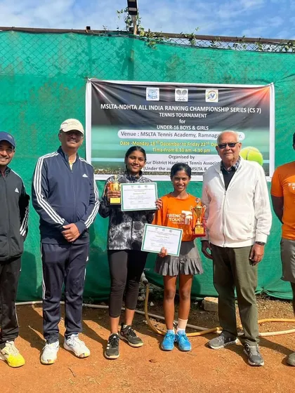Another successful week on the AITA circuit. Our team celebrates as 12-year-old Eshal Pathan wins the U16 tournament in Nagpur after upsetting the top seed.