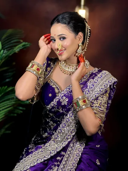 A full-length shot showing the bride's confident and happy expression. My goal is to empower you to make every bride feel her absolute best on her special day.