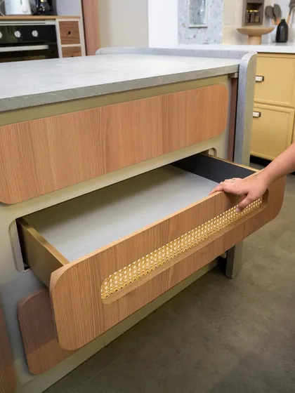 The quality of a space is often felt in the details you can touch. The smooth pull of a well-made drawer, the texture of rattan against wood, these are the small moments of thoughtful craftsmanship that I build into every design to make daily routines feel effortless and special.