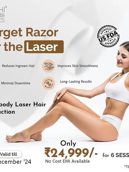 Forget the daily hassle of razors and the monthly pain of waxing. This graphic shows you the clear benefits of switching to laser hair reduction. With our US FDA-approved technology, you get long-lasting results, reduced ingrown hair, and smoother skin with minimal downtime. It’s a smart investment in yourself.