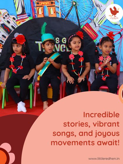 Incredible stories, vibrant songs, and joyous movements await. Our storytelling sessions are a magical mix of tales and tunes that fuel imagination and boost language skills.