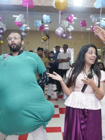 One of the most hilarious games for a baby shower. This 'pregnant belly' balloon game always results in a room full of laughter and is a great icebreaker.