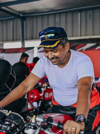 Another happy rider, ready to experience the thrill of the GT-R650 on the track.