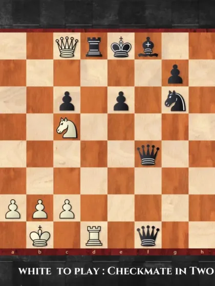 Can you find the winning sequence? White is to play and deliver checkmate in two moves in this interesting tactical position.