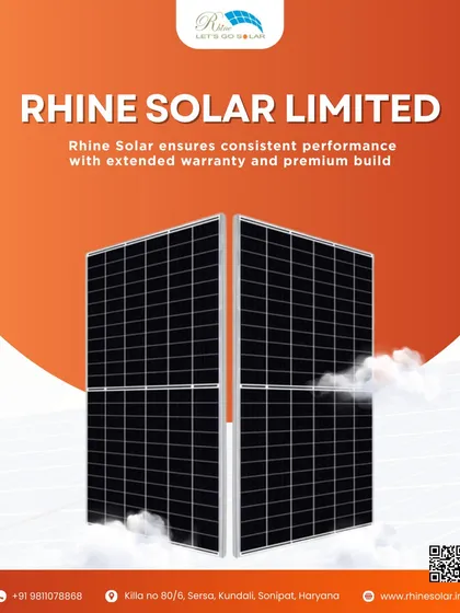 I ensure consistent performance with an extended warranty and premium build. This is power that lasts, from a quality that matters. Switch to reliability, switch to Rhine Solar.