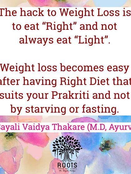 The key to weight loss is eating the right food for your body type, not fasting. I help clients fight obesity by creating plans that nourish the body while shedding excess weight.