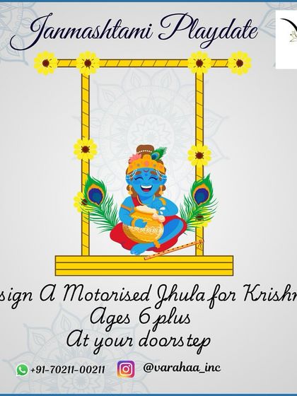 For Janmashtami, I offer a special robotics playdate where kids can design a motorized jhula for Krishna. It's a joyful mix of tradition and tech, where they explore motion and engineering in a festive, hands-on project.
