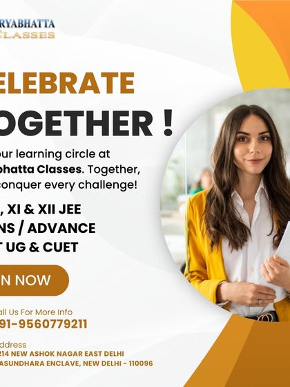 Let's celebrate learning together. Join our learning circle at Aryabhatta Classes, and together, we will conquer every challenge in your path.