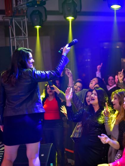 Nothing beats the feeling of getting the crowd involved. Here I am at a show in Muzaffarnagar, sharing the mic and the moment with an amazing audience. My shows are all about interaction and fun.