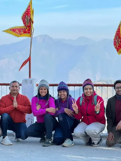 Our happy group after a fulfilling practice session in Rishikesh, filled with peace and positive energy.