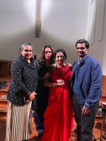 With friends who came to attend my concert in Amsterdam. It's always so heartwarming to see familiar faces in the audience, especially when I am far from home.