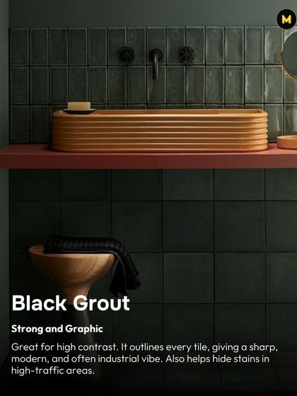 Black grout creates a strong, graphic look that is great for high-contrast designs. It outlines every tile, giving a sharp, modern, and often industrial vibe. It's also excellent for hiding stains in high-traffic areas.