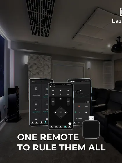 Our universal remote solution gives you one remote to rule them all. Consolidate control of your home theater and other devices into our single, easy to use app.