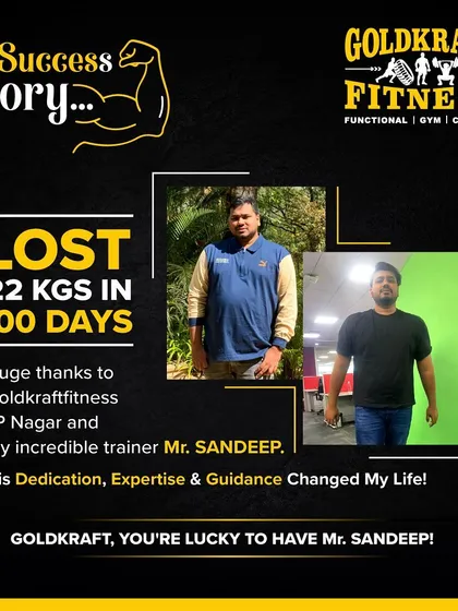 This is what real dedication looks like. We're incredibly proud of our member's success story, losing 22 kgs in just 100 days with the guidance of our expert trainer, Sandeep. This is the kind of life-changing result we strive for with every member of our fitness family.