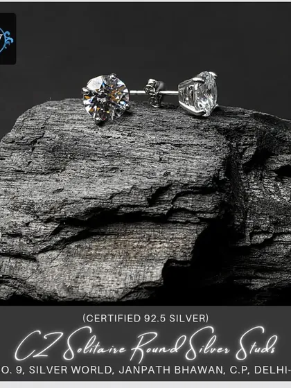 These classic round CZ solitaire studs are a must-have. They provide the timeless look of a diamond stud and are perfect for men and women.
