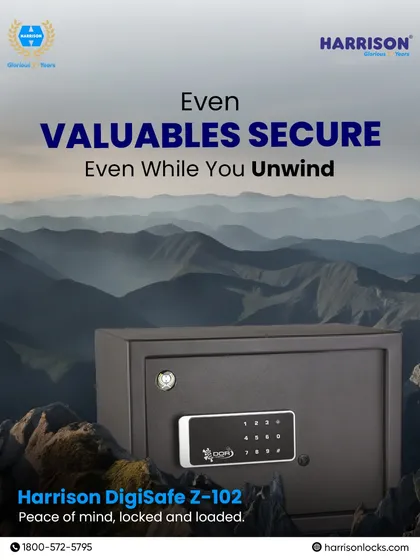 With the Harrison DigiSafe Z-102, you can finally unwind on your vacation without a single worry. This digital safe is designed to keep your valuables secure, offering you complete peace of mind, locked and loaded.