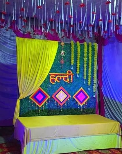 Shanaya Decorations - All-Inclusive Ceremony Packages (Haldi & Mehendi) Haldi Ceremony Backdrops photo 35