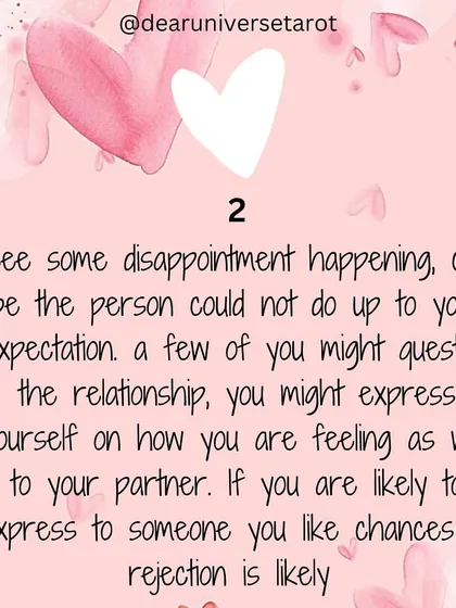 This channeled message is for those who may be facing disappointment in their relationship. The cards suggest your partner may not be meeting your expectations, and you might need to express how you feel.
