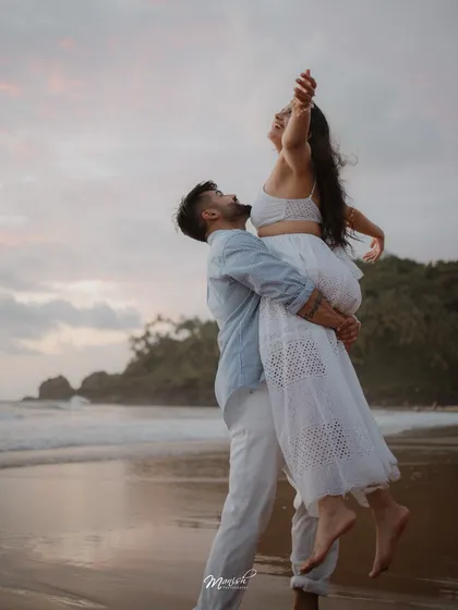 Love is a dance, and on the shores of Goa, we captured the free-spirited rhythm of this couple's connection. Our destination couple shoots are designed to reflect your personality, whether it's playful and adventurous or quiet and romantic.