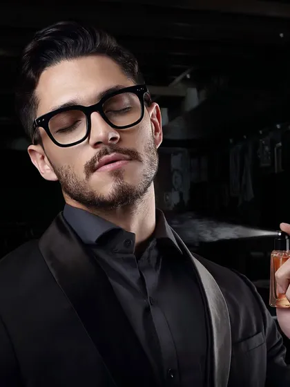 Our expertise extends to creating sophisticated lifestyle and product campaigns for men's brands. This shot for a perfume brand uses dramatic lighting and a professional model to evoke a sense of luxury and confidence, ideal for advertising that targets a discerning audience.