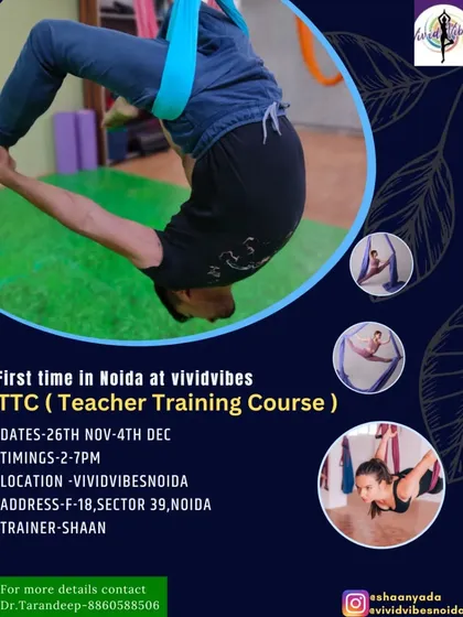 Ready to become an instructor? We offer a comprehensive Teacher Training Course (TTC) for aspiring aerial yoga teachers. This is your opportunity to learn from experienced trainers and turn your passion into a profession.