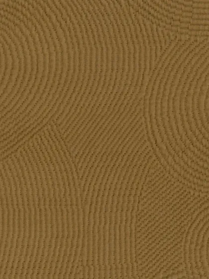 This image showcases a fabric with a sculpted, circular pattern. The raised, corded texture creates a subtle yet engaging design, demonstrating how texture alone can add immense visual interest to a solid-colored textile.