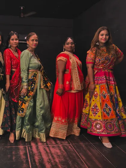 The vibrant colors of Navratri on full display with our wonderfully dressed students.