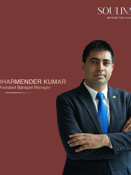 Mr. Dharmender Kumar, our Assistant Banquet Manager, brings outdoor catering events to life with smooth coordination, genuine warmth, and an impeccable eye for detail. A true pillar of our team.