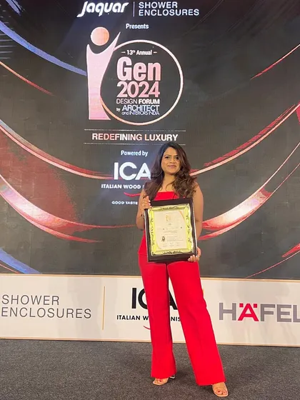 Holding the iGen Top 50 under 40 award. This honor reinforces my commitment to delivering design excellence, whether it's a modern office interior, a unique boutique store layout, or any other branded commercial space.