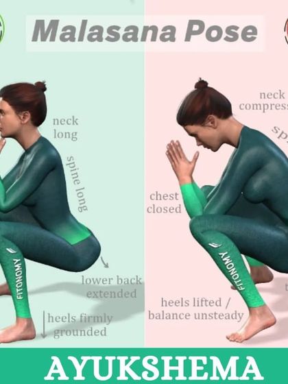 A clear do's and don'ts guide for Malasana (Garland Pose) to help you practice safely and effectively.