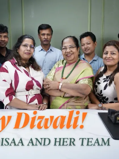 Happy Grandmaa Kitchen is more than just the two of us. This is a picture of our wonderful team, the family that helps us bring Dadisaa's recipes to your home. We wish you a Happy Diwali from all of us.