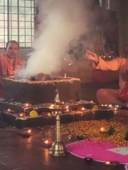 We honor ancient traditions through sacred ceremonies like the Homa, or fire puja. This powerful ritual purifies the environment and the participants, creating a deeply spiritual atmosphere for our collective sadhana.
