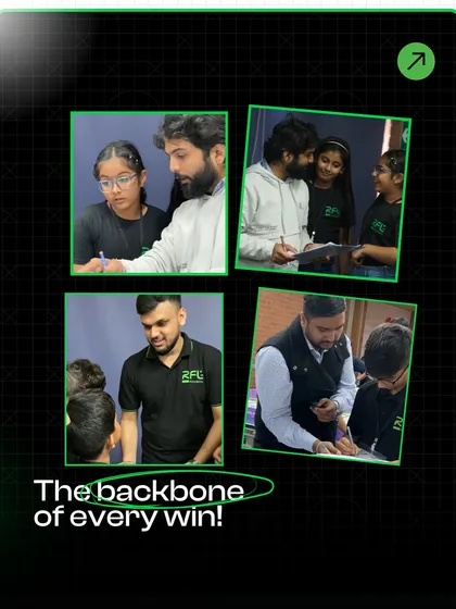 Our mentors are the backbone of every student's success. This image collage celebrates the dedicated coaches who guide and support our RFLites on their journey from regionals to nationals.