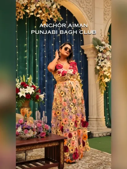 Bringing the yellow vibes to a Haldi bash at the Punjabi Bagh Club. The decor was stunning, and I was thrilled to be the host for such an incredible party.