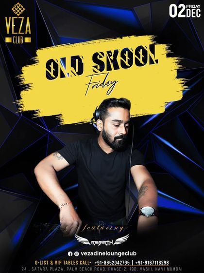 A clean, bold poster for an 'Old Skool Friday' event, showing that sometimes a simple design is the most effective.