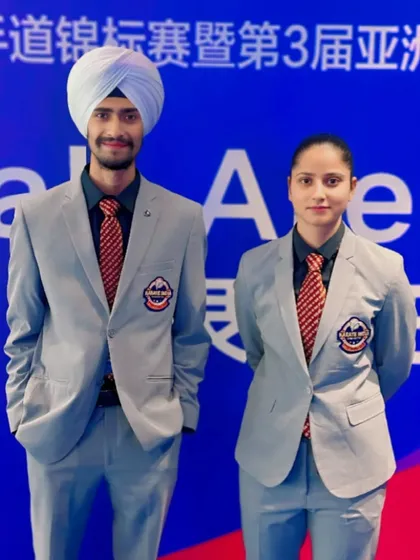 Dressed in the official Team India blazer with my teammate and sister, Deepika. Representing your country is a moment of immense pride.