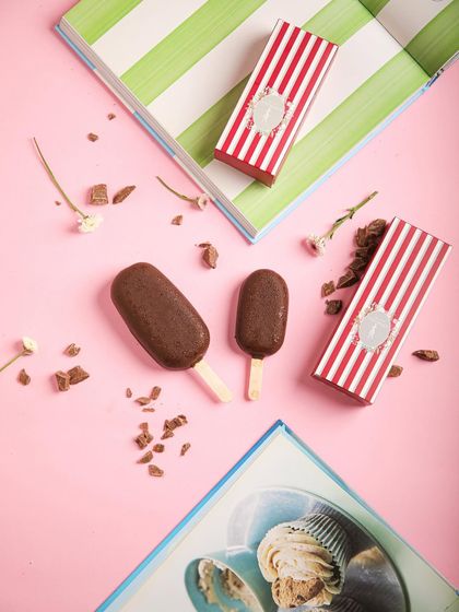 Our chocolate ice cream bars, a timeless treat for all ages.