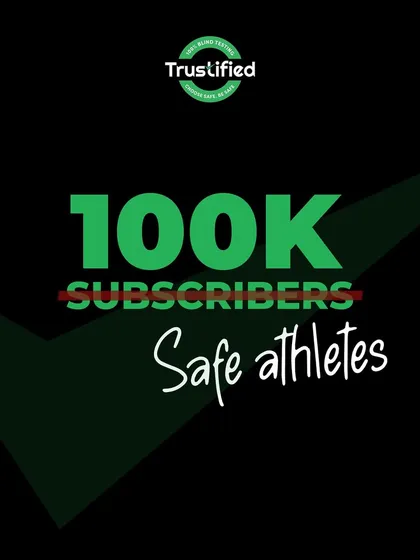 We've reached a milestone of 100,000 safe athletes on the Trustified YouTube channel. Thank you to every single person who has chosen to prioritize safety and support our mission for a transparent industry.