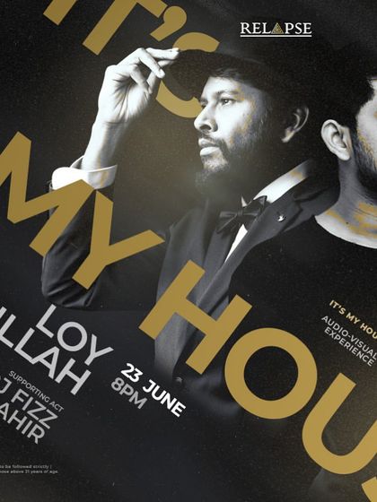 The official poster for my "IT'S MY HOUSE" audio-visual experience, highlighting this unique service offering.