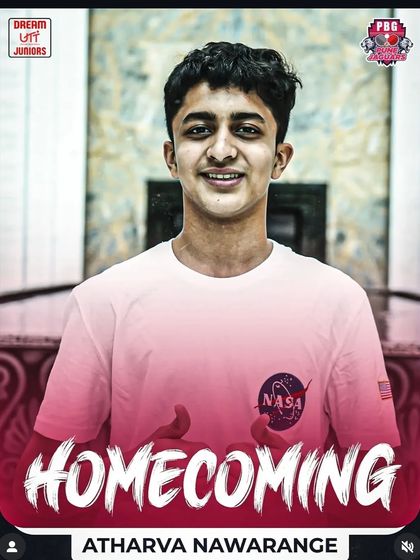 Another one of our rising stars, Atharva, celebrating his "homecoming" as he gets drafted by the PBJ Pune Jaguars for the UTT league.