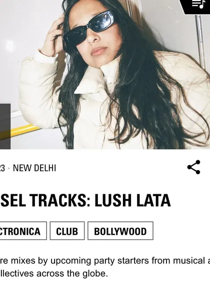A screenshot of my feature on the NTS website for the Diesel TRACKS project. My mix was a blend of Electronica, Club, and Bollywood sounds.