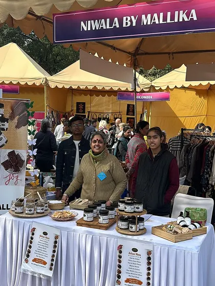 Here I am at one of my market stalls, my happy place! I love meeting all of you in person, sharing stories, and offering a taste of my pickles and chutneys. These events are the best part of my small business journey.