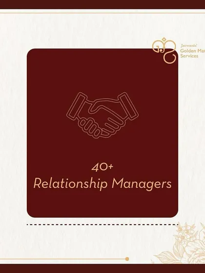I provide personalized service to all my clients with more than 40 relationship managers on board. You will have a dedicated expert to guide you through the entire process.