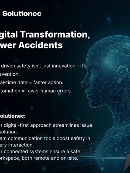 We believe digital transformation is key to enhancing workplace safety. This visual explains how our AI-driven approach moves beyond reaction to active prevention, using real-time data and automation to streamline issue resolution and reduce human error.