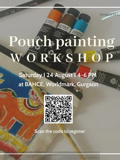 Join us to paint your own custom pouch at BAHCE, Worldmark. It is a fun and practical workshop where you leave with a unique accessory.